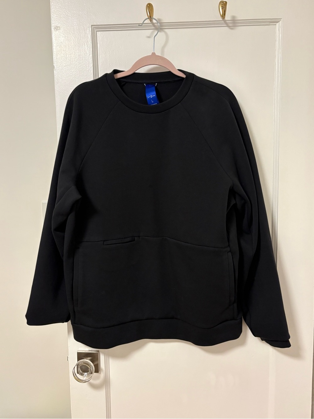Kit and Ace Men's Black Crewneck Sweater Pullover